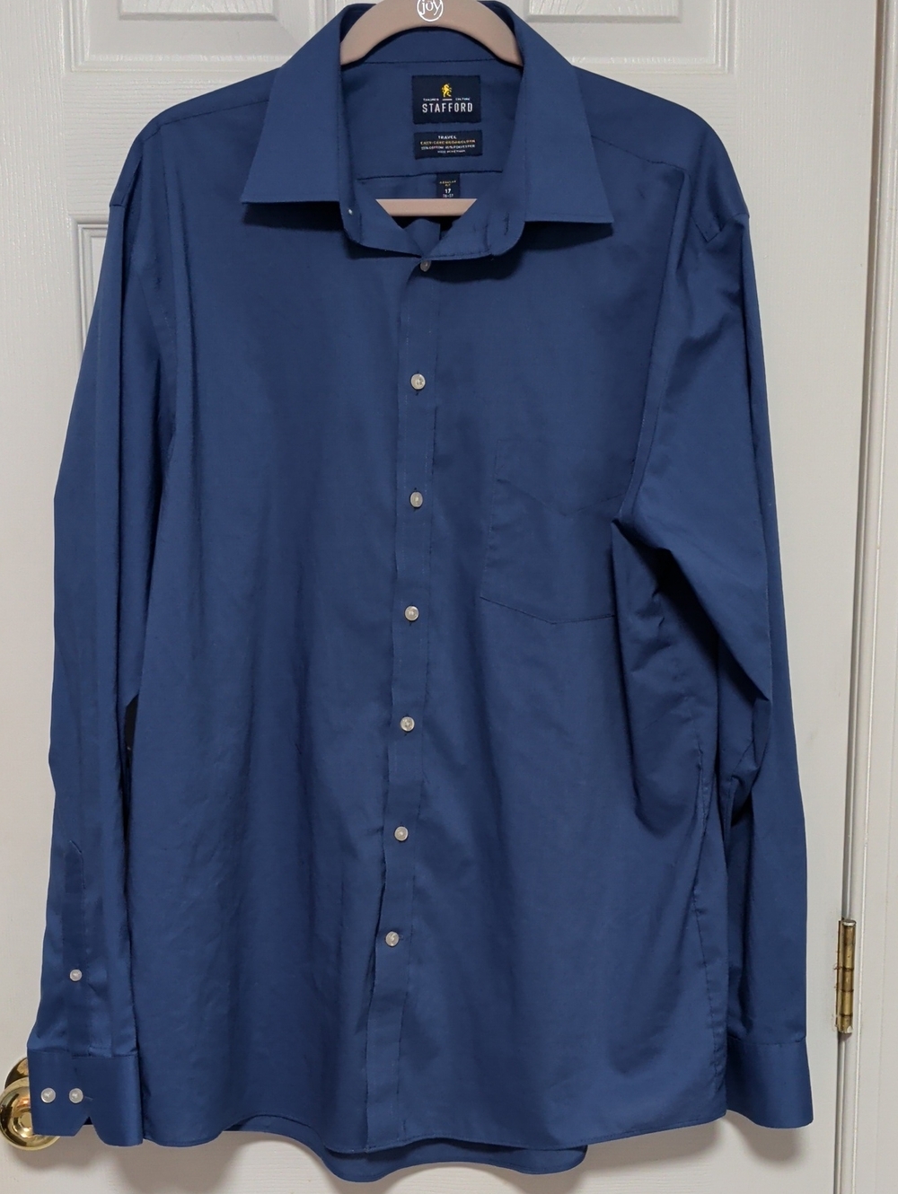 Stafford Men’s Dress Shirt in Deep Navy Blue